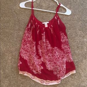 Red and white cami